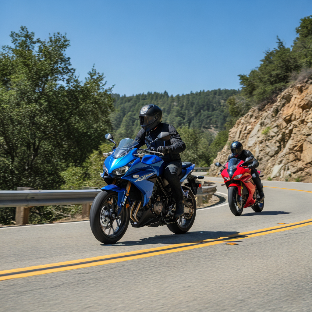Riding bikes in a cool summer day